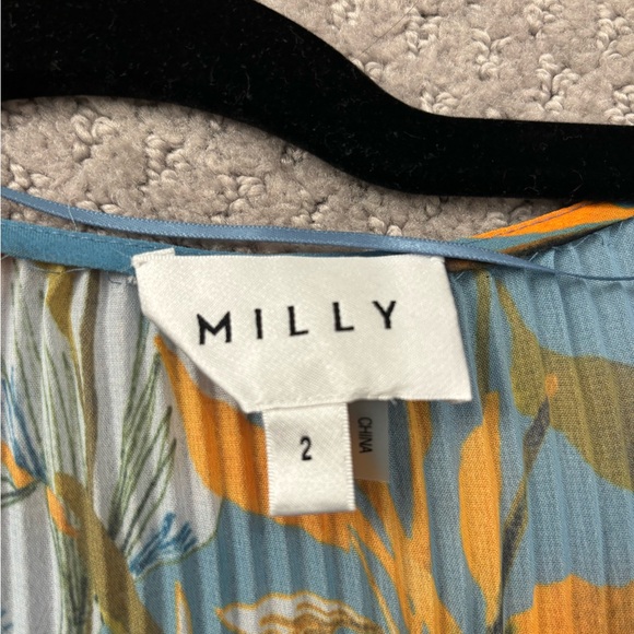 Milly Elle Pleated Print Dress - Picture 4 of 5